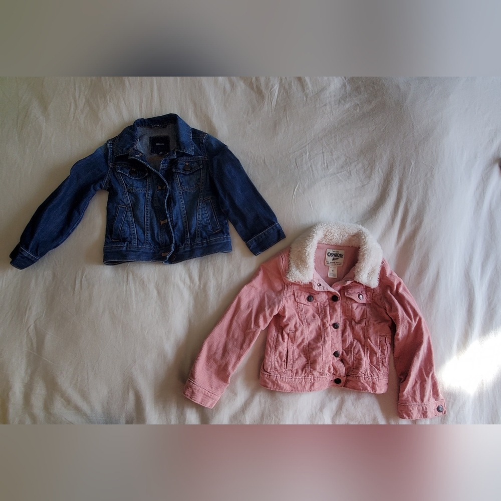 Oshkosh & Gap Kids Jean & Corduroy Jacket Lot Size 5T/XS - Picture 1 of 9